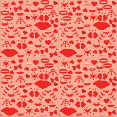 Seamless vector image with hearts for valentines day. For packaging, wallpaper, paper, fabric, textile, cover.