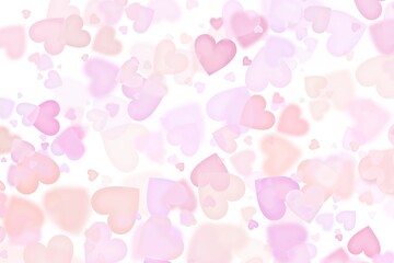 pink background with hearts, romantic st Valentine’s Day cover template 