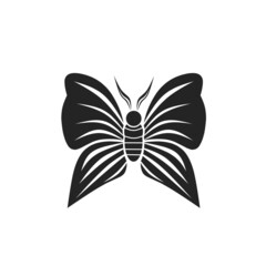 butterfly silhouette illustration vector, abstract design