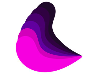 Grafika wektorowa powstała w wyniku połączenia i przekształceń koła i trójkąta.