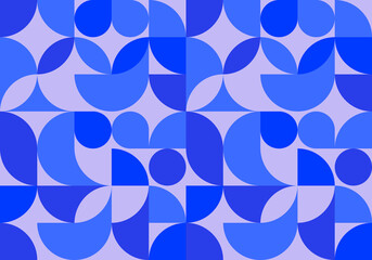Bauhaus pattern. Blue monochrome pattern for banners, covers, backgrounds, poster art, textile design, decorative prints, invitation letters, packaging etc.