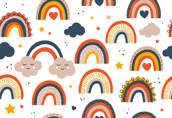 Cute nursery seamless pattern