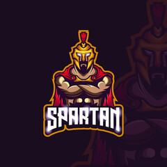 Spartan Warrior Logo Esport Vector Illustration