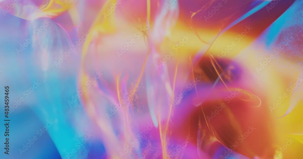 Poster abstract soothing colorful energy background with glowing lines. smooth and slow motion graphic for 