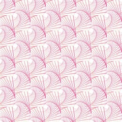 Abstract pink and cream square Spirograph twisted wireframe ethnic pattern on the white background. Vector illustration. Wrapping paper.