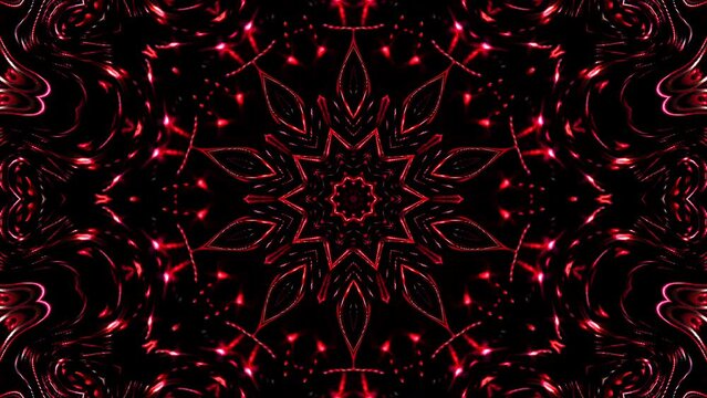 circle shape set of line wave motion, color red on black background
