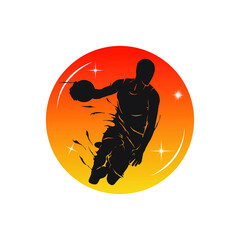 Soccer football player silhouettes, vector design