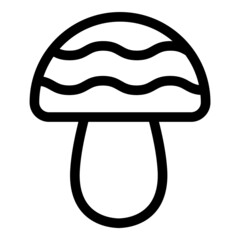 Mushroom Flat Icon Isolated On White Background