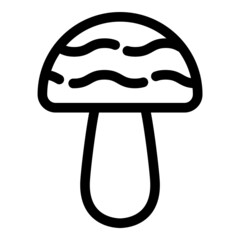 Mushroom Flat Icon Isolated On White Background