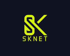 SK logo template,fully vector and customized logo design