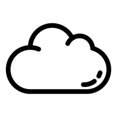 Cloud Flat Icon Isolated On White Background