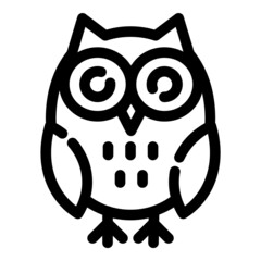 Owl Flat Icon Isolated On White Background