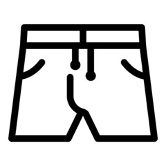 Swimming Trunks Flat Icon Isolated On White Background