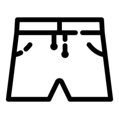 Shorts Flat Icon Isolated On White Background