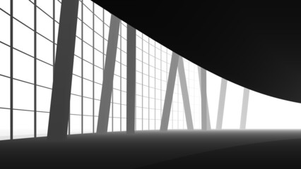 abstract architecture 3d rendering
