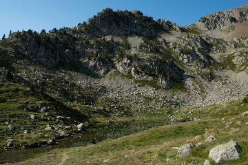 Mountain landscape in the Pyrenees. Spanish Pyrenees.