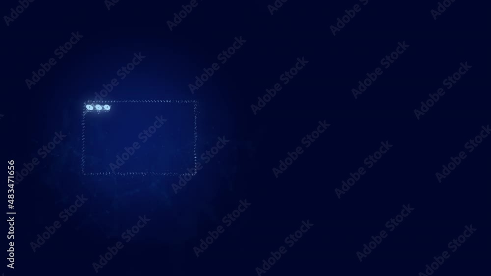 Aufkleber Browser window icon with plexus effect. Connected lines with dots. Lines plexus