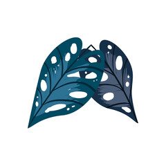 blue elegant leaves