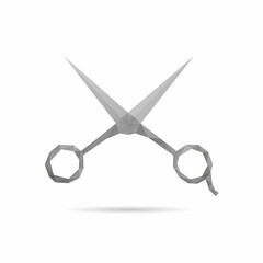 Scissors abstract isolated on a white backgrounds, vector illustration 