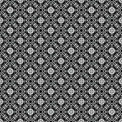 Black and white surface pattern texture. Bw ornamental graphic design. Mosaic ornaments. Pattern template. Vector illustration.