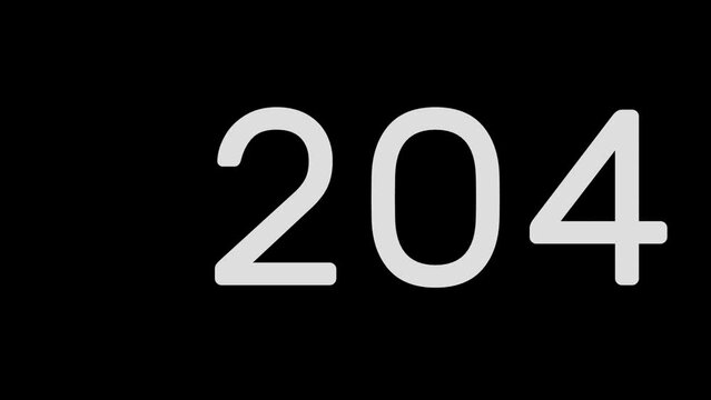 random numbers animated countdown