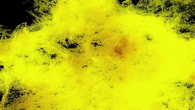 Abstract surface with textured 3d render lines and streaks. Thin crystalline veins illuminated by bright light. Natural design of molten minerals with cold condensation.