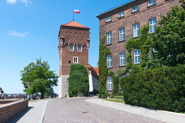 KRAKOW. POLAND. Wawel Castle in central Krak?w - obrazy, fototapety, plakaty