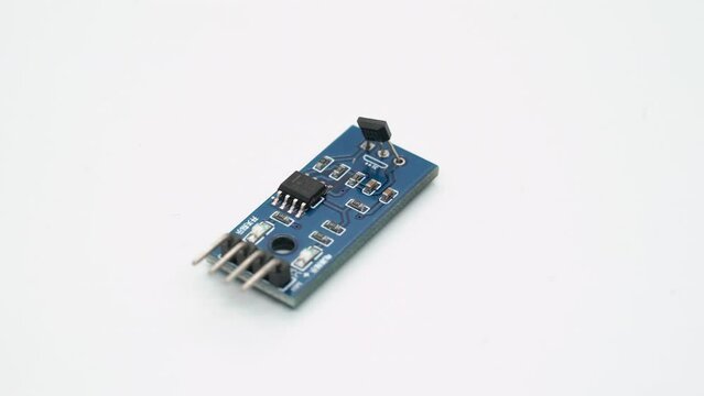Magnetic field sensor electronic component. Electronics diy robotics chip.