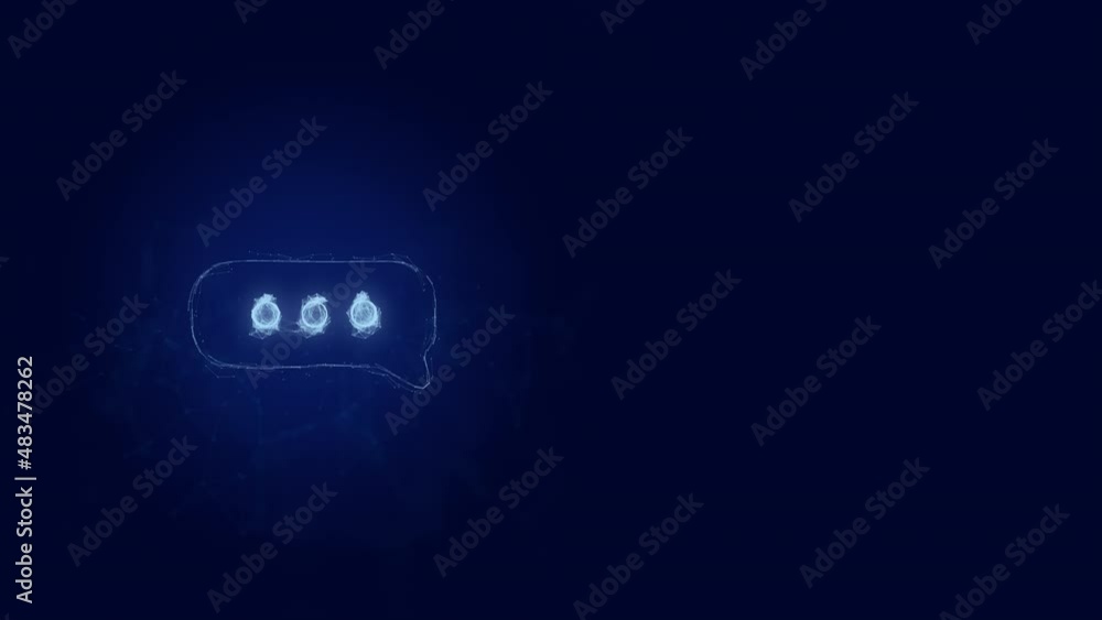 Aufkleber Speech bubble chat icon isolated on white background. Connected lines with dots. Lines plexus