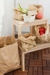Obraz na płótnie Canvas Fresh market delivery, fruits and vegetables