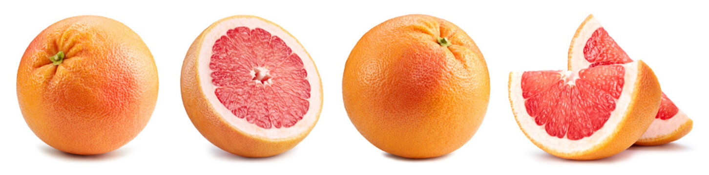 Red grapefruit collection clipping path
