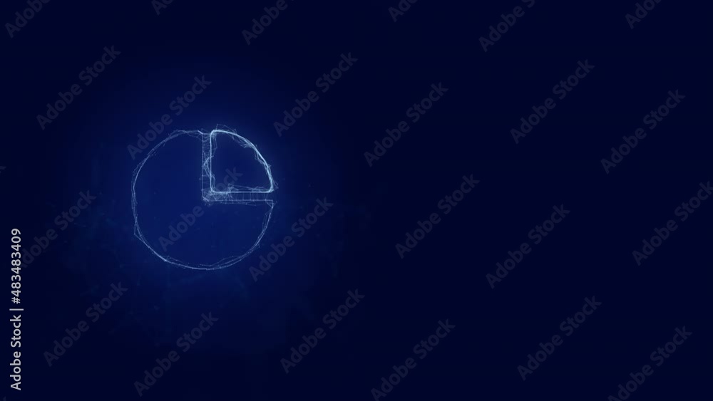 Poster circle diagram icon with plexus effect. connected lines with dots. lines plexus