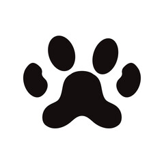 Dog or cat paw print flat icon