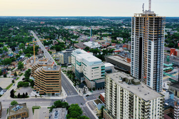 Aerial of Kitchener, Ontario, Canada