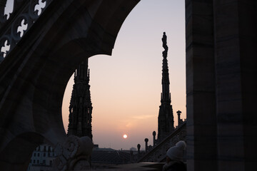 Mailand Sonnenuntergang am Dom