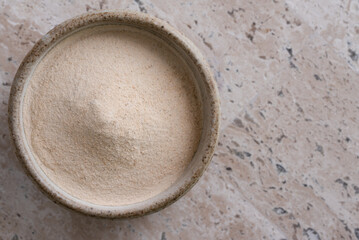 Protein Powder in a Bowl