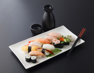 寿司の盛り合わせ　　スタジオ撮影