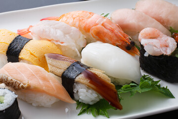 寿司の盛り合わせ　　スタジオ撮影