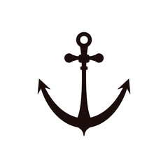 Ship anchor or boat anchor - vector illustration