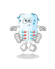 medicine fart jumping illustration. character vector