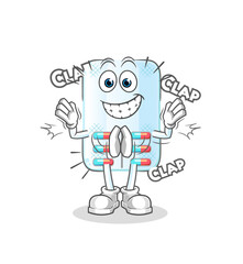 medicine applause illustration. character vector