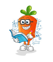 Obraz premium carrot geek cartoon. cartoon mascot vector