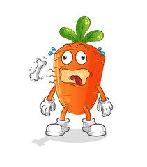 carrot burp mascot. cartoon vector