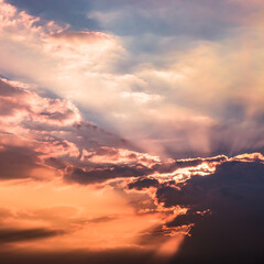 sunset in the clouds