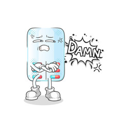 medicine very pissed off illustration. character vector