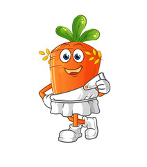 Obraz premium carrot with greek clothing. cartoon mascot vector
