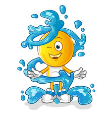 emoticon head cartoon fresh with water mascot. cartoon vector