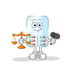 medicine lawyer cartoon. cartoon mascot vector