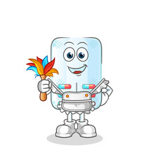 medicine maid mascot. cartoon vector