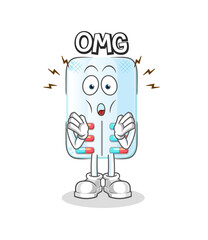 medicine Oh my God vector. cartoon character